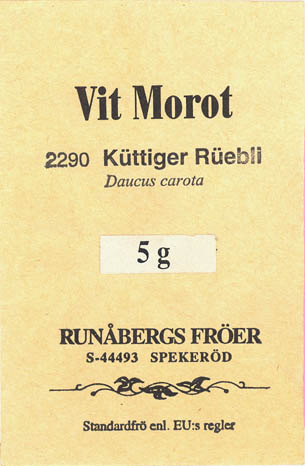 Gulerod, Kttiger Rebli, Daucus carota </i>L. subsp.<i> sativus